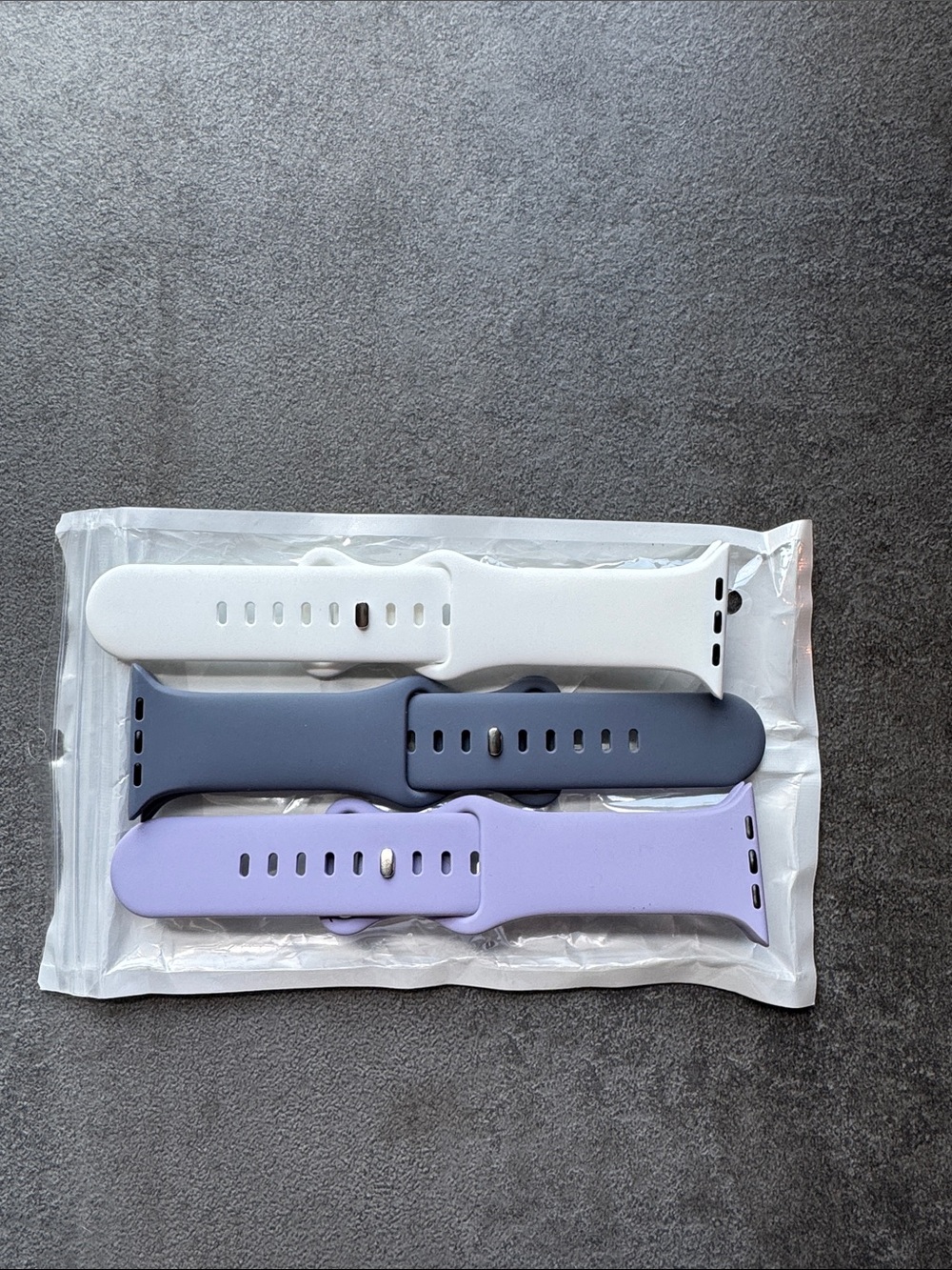 3 Apple Watch Bands - White, Dark Blue, & Lavender